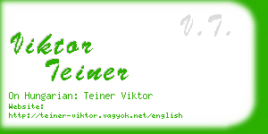 viktor teiner business card